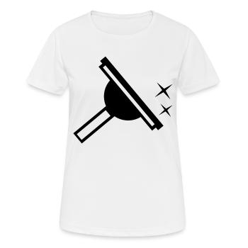 Fenster Reiniger Window Cleaner - Frauen T-Shirt atmungsaktiv - Weiß - Vorne - AI Model Female 172 dark (172cm)