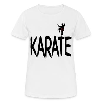 karaté - T-shirt respirant Femme - blanc - Devant - AI Model Female 172 dark (172cm)