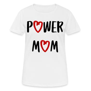 power maman maman maman maman enfants parents police - T-shirt respirant Femme - blanc - Devant - AI Model Female 172 dark (172cm)