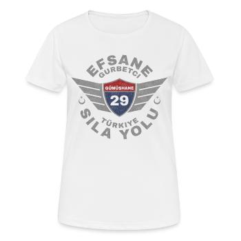 Gümüşhane - Frauen T-Shirt atmungsaktiv - Weiß - Vorne - AI Model Female 172 dark (172cm)