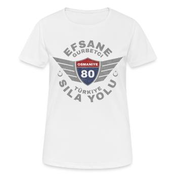 Osmaniye - Frauen T-Shirt atmungsaktiv - Weiß - Vorne - AI Model Female 172 dark (172cm)
