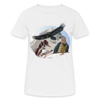 Baret Vulture National Park Berchtesgaden - Women's Breathable T-Shirt - white - Front - AI Model Female 172 dark (172cm)