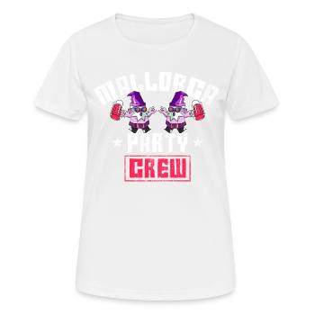 Mallorca Party Crew - Frauen T-Shirt atmungsaktiv - Weiß - Vorne - AI Model Female 172 dark (172cm)