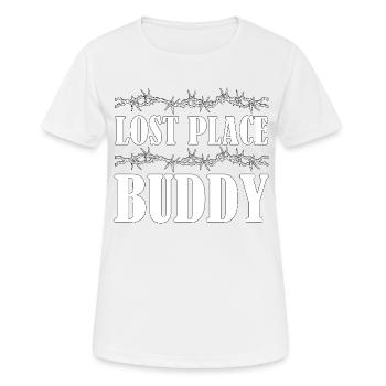 Lost Place Buddy Urbex Geschenkidee - Frauen T-Shirt atmungsaktiv - Weiß - Vorne - AI Model Female 172 dark (172cm)