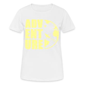 voyage d’aventure - T-shirt respirant Femme - blanc - Devant - AI Model Female 172 dark (172cm)