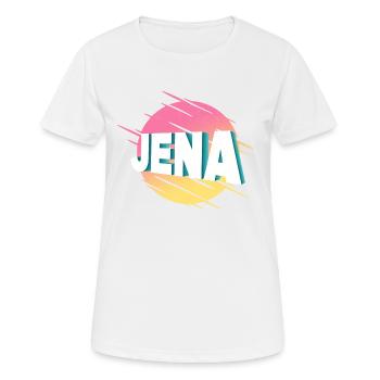 Jena Allemagne City Font Vintage Rétro - T-shirt respirant Femme - blanc - Devant - AI Model Female 172 dark (172cm)