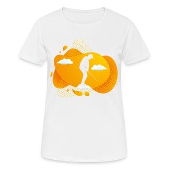golfeurs de golf sur terrain de golf - T-shirt respirant Femme - blanc - Devant - AI Model Female 172 dark (172cm)