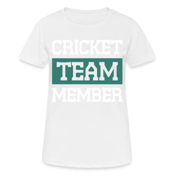 Cricket Team - Frauen T-Shirt atmungsaktiv - Weiß - Vorne - AI Model Female 172 dark (172cm)