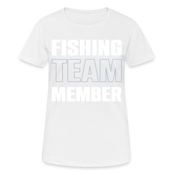 Fishing Team - Frauen T-Shirt atmungsaktiv - Weiß - Vorne - AI Model Female 172 dark (172cm)