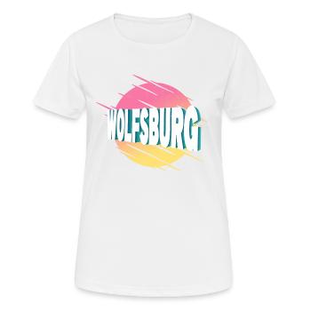 Wolfsburg Allemagne City Font Vintage Retro - T-shirt respirant Femme - blanc - Devant - AI Model Female 172 dark (172cm)