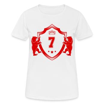 7 Nombre d’armoiries - T-shirt respirant Femme - blanc - Devant - AI Model Female 172 dark (172cm)