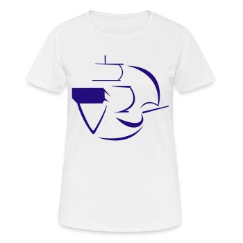 marinavoile galion pirate - T-shirt respirant Femme - blanc - Devant - AI Model Female 172 dark (172cm)