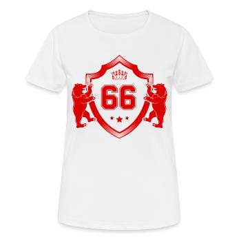 66 Numéro Armoiries - T-shirt respirant Femme - blanc - Devant - AI Model Female 172 dark (172cm)