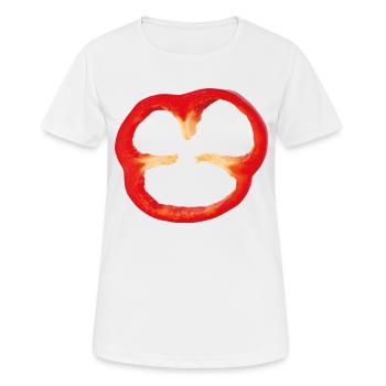 paprika - Frauen T-Shirt atmungsaktiv - Weiß - Vorne - AI Model Female 172 dark (172cm)