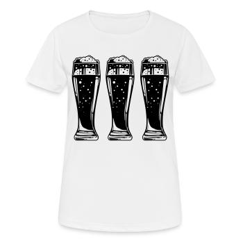 Bière - T-shirt respirant Femme - blanc - Devant - AI Model Female 172 dark (172cm)