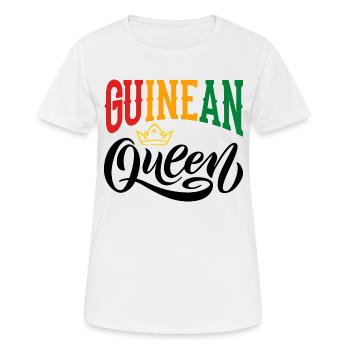 Guinea Königin Guinea Guinea Guinea Flagge - Frauen T-Shirt atmungsaktiv - Weiß - Vorne - AI Model Female 172 dark (172cm)