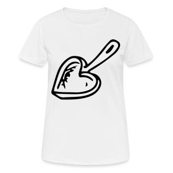 Hobbykoch Pfanne Herzform Geschenkidee - Frauen T-Shirt atmungsaktiv - Weiß - Vorne - AI Model Female 172 dark (172cm)