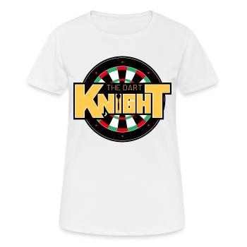 the dart Knight Wurfscheibe - Frauen T-Shirt atmungsaktiv - Weiß - Vorne - AI Model Female 172 dark (172cm)