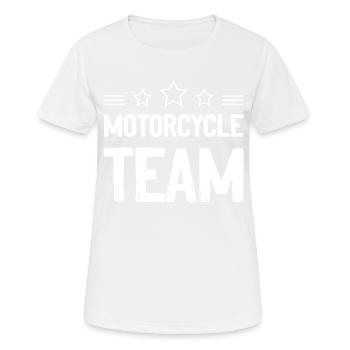 Motorcycle Team - Women's Breathable T-Shirt - white - Front - AI Model Female 172 dark (172cm)