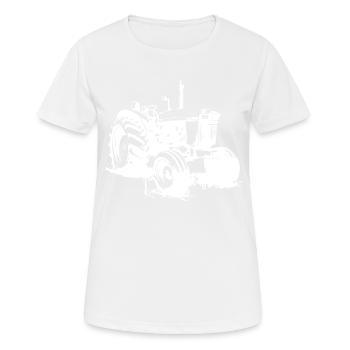 Tracteur Farmer Symbole Farmer - T-shirt respirant Femme - blanc - Devant - AI Model Female 172 dark (172cm)
