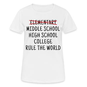 Funny Elementary School Graduation 6th Grade - Women's Breathable T-Shirt - white - Front - AI Model Female 172 dark (172cm)
