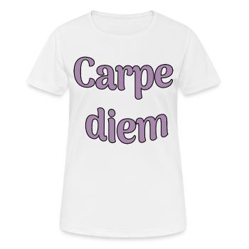 Carpe diem - T-shirt respirant Femme - blanc - Devant - AI Model Female 172 dark (172cm)