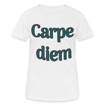 Carpe diem - T-shirt respirant Femme - blanc - Devant - AI Model Female 172 dark (172cm)