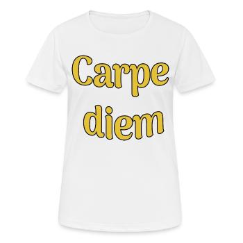 Carpe diem - T-shirt respirant Femme - blanc - Devant - AI Model Female 172 dark (172cm)