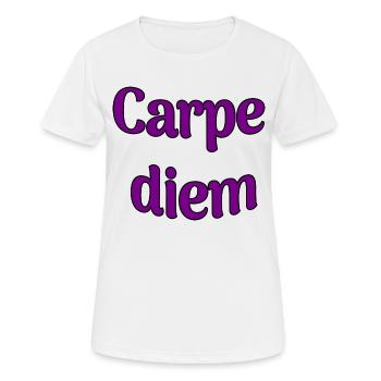 Carpe diem - T-shirt respirant Femme - blanc - Devant - AI Model Female 172 dark (172cm)