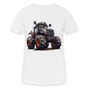 Les tracteurs ont un large éventail de tâches - T-shirt respirant Femme - blanc - Devant - AI Model Female 172 dark (172cm)