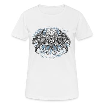 Cthulhu encre - T-shirt respirant Femme - blanc - Devant - AI Model Female 172 dark (172cm)