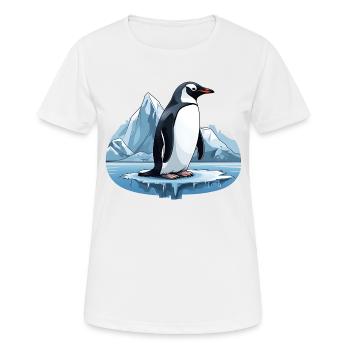 Pinguine, die Bewohner der Antarktis - Frauen T-Shirt atmungsaktiv - Weiß - Vorne - AI Model Female 172 dark (172cm)