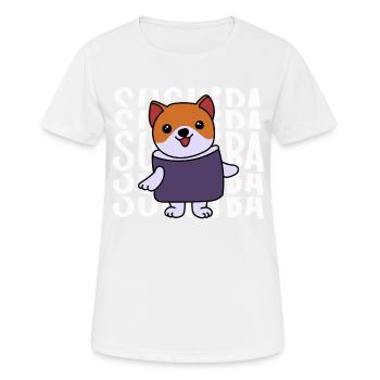 Shiba Inu Chien Sushi Japon Akita I Cadeau - T-shirt respirant Femme - blanc - Devant - AI Model Female 172 dark (172cm)