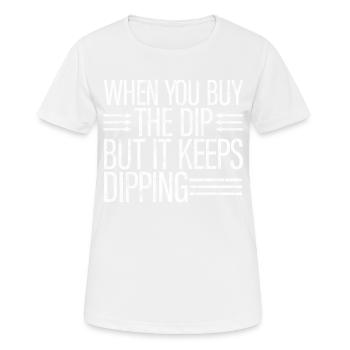 Lorsque vous achetez la trempette mais qu’elle continue à plonger 3 - T-shirt respirant Femme - blanc - Devant - AI Model Female 172 dark (172cm)