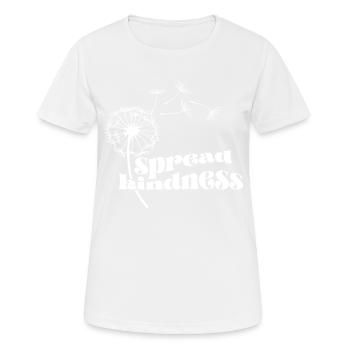 Spread kindness - Women's Breathable T-Shirt - white - Front - AI Model Female 172 dark (172cm)