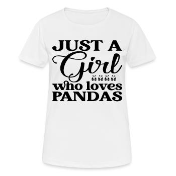 Juste une fille qui aime les pandas - T-shirt respirant Femme - blanc - Devant - AI Model Female 172 dark (172cm)
