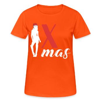 x Mas Noël - Women's Breathable T-Shirt - neon orange - Front - AI Model Female 172 dark (172cm)