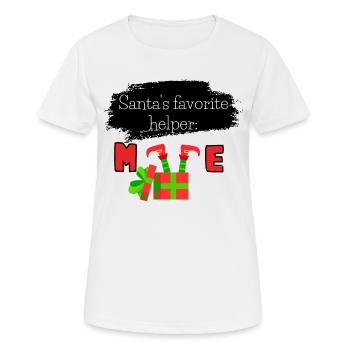 Santa's favorite helper: me - Women's Breathable T-Shirt - white - Front - AI Model Female 172 dark (172cm)
