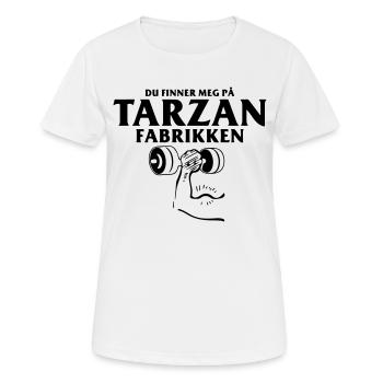 Sie finden mich in der Fabrik - Frauen T-Shirt atmungsaktiv - Weiß - Vorne - AI Model Female 172 dark (172cm)