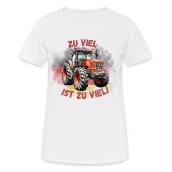 TROP, C’EST TROP ! Agriculteurs Agriculteurs Démo Dire - T-shirt respirant Femme - blanc - Devant - AI Model Female 172 dark (172cm)
