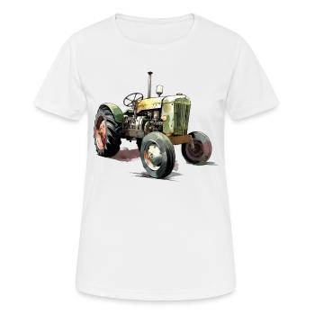 Altmodischer Traktor Nr. 2 - Frauen T-Shirt atmungsaktiv - Weiß - Vorne - AI Model Female 172 dark (172cm)