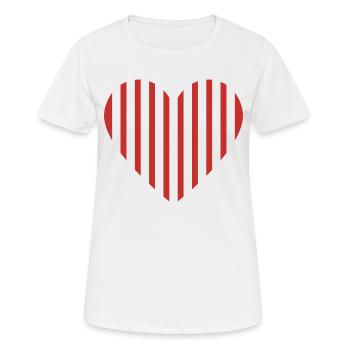 Red Heart - Women's Breathable T-Shirt - white - Front - AI Model Female 172 dark (172cm)