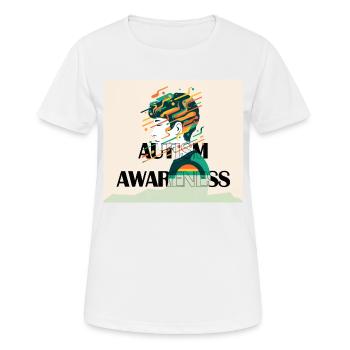 Sensibilisation à l’autisme. - T-shirt respirant Femme - blanc - Devant - AI Model Female 172 dark (172cm)