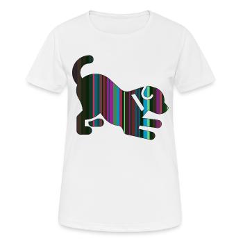 Welpe - Frauen T-Shirt atmungsaktiv - Weiß - Vorne - AI Model Female 172 dark (172cm)