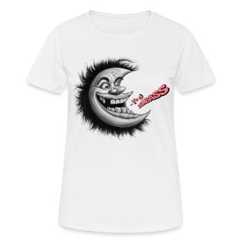 Mond-Unfug: DU DUMMKOPF - Frauen T-Shirt atmungsaktiv - Weiß - Vorne - AI Model Female 172 dark (172cm)