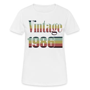 1986 Birthday 1986 Born 1986 Birthday - Women's Breathable T-Shirt - white - Front - AI Model Female 172 dark (172cm)