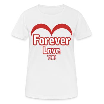 Amoureux de toi pour toujours - T-shirt respirant Femme - blanc - Devant - AI Model Female 172 dark (172cm)