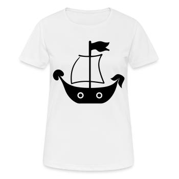 Bateau pirate - T-shirt respirant Femme - blanc - Devant - AI Model Female 172 dark (172cm)