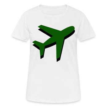 avion militaire vert - T-shirt respirant Femme - blanc - Devant - AI Model Female 172 dark (172cm)