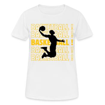 basketball basketball basketball - T-shirt respirant Femme - blanc - Devant - AI Model Female 172 dark (172cm)